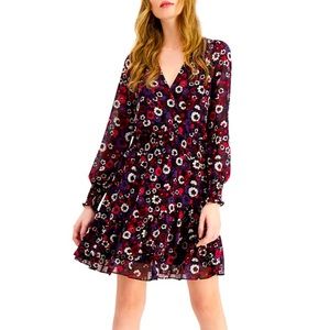 Michael Kors Psych garden wrap-style dress